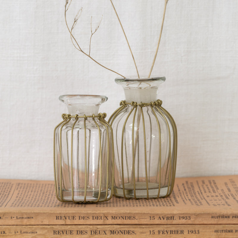 Brass Wire Curved Vase