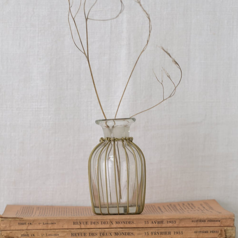 Brass Wire Curved Vase