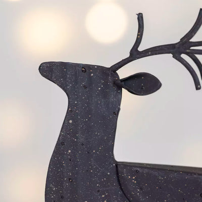 Dark Brown Rustic Reindeer Decoration