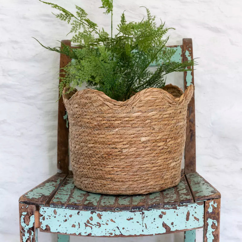 Seagrass Basket Frill Edge