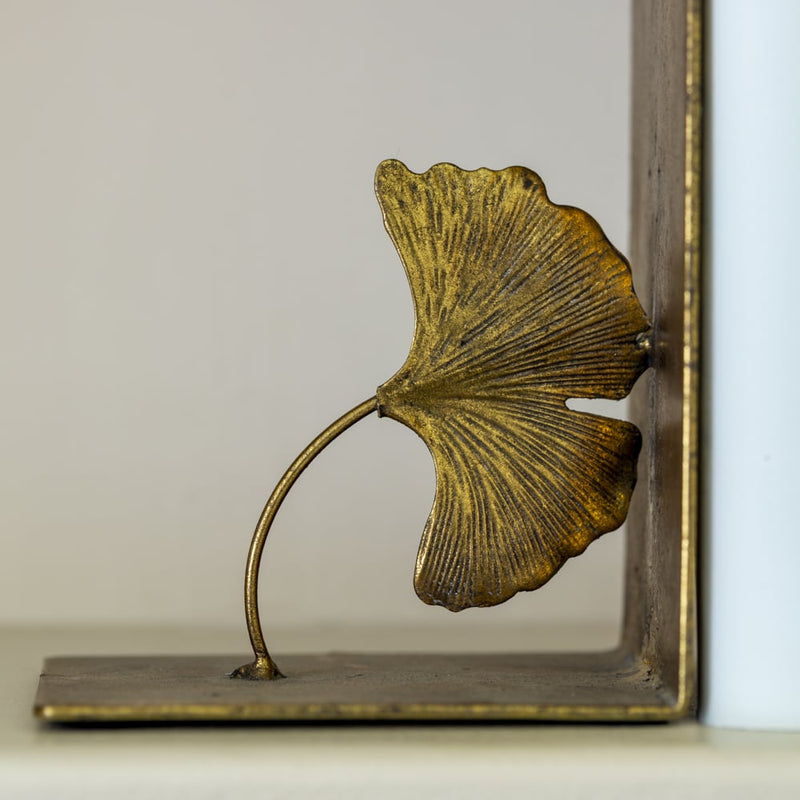 S/2 Gold Lotus Bookends