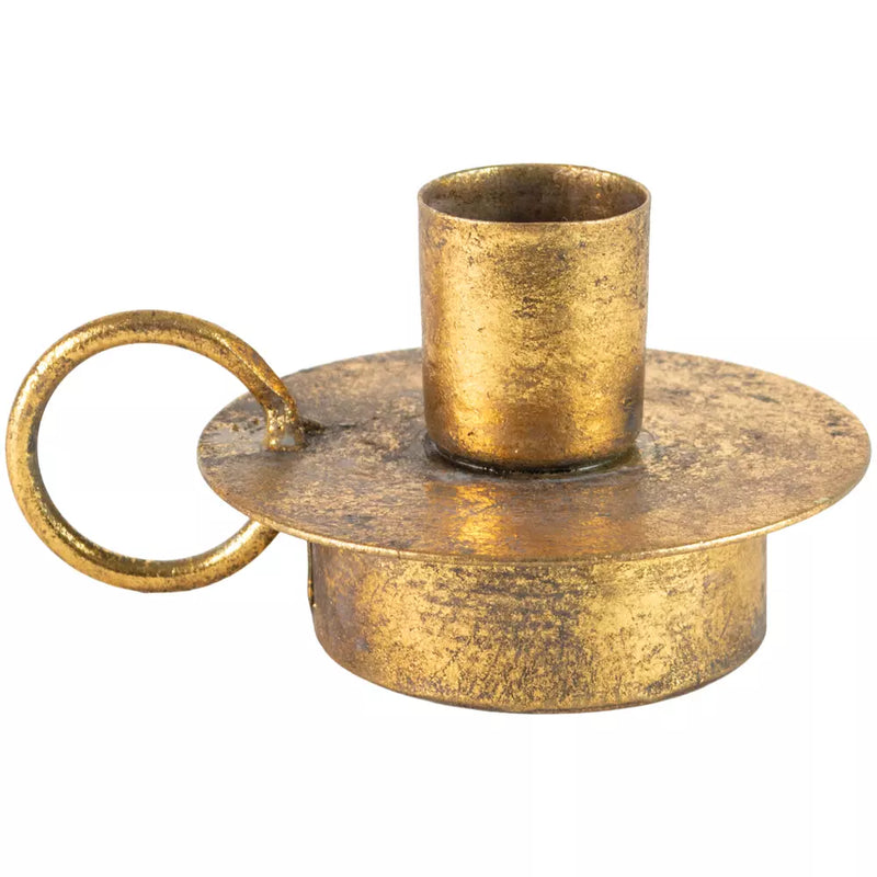 Antique Gold Candle Holder