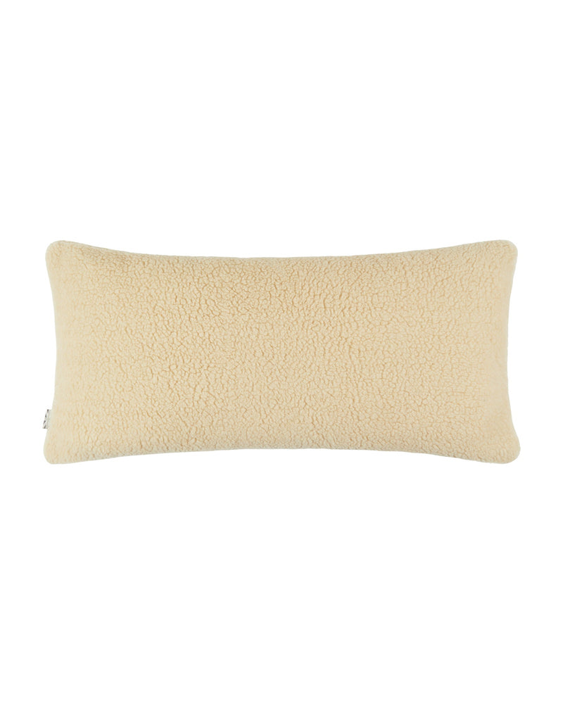 30x45 Bone Sherpa Oblong Cushion