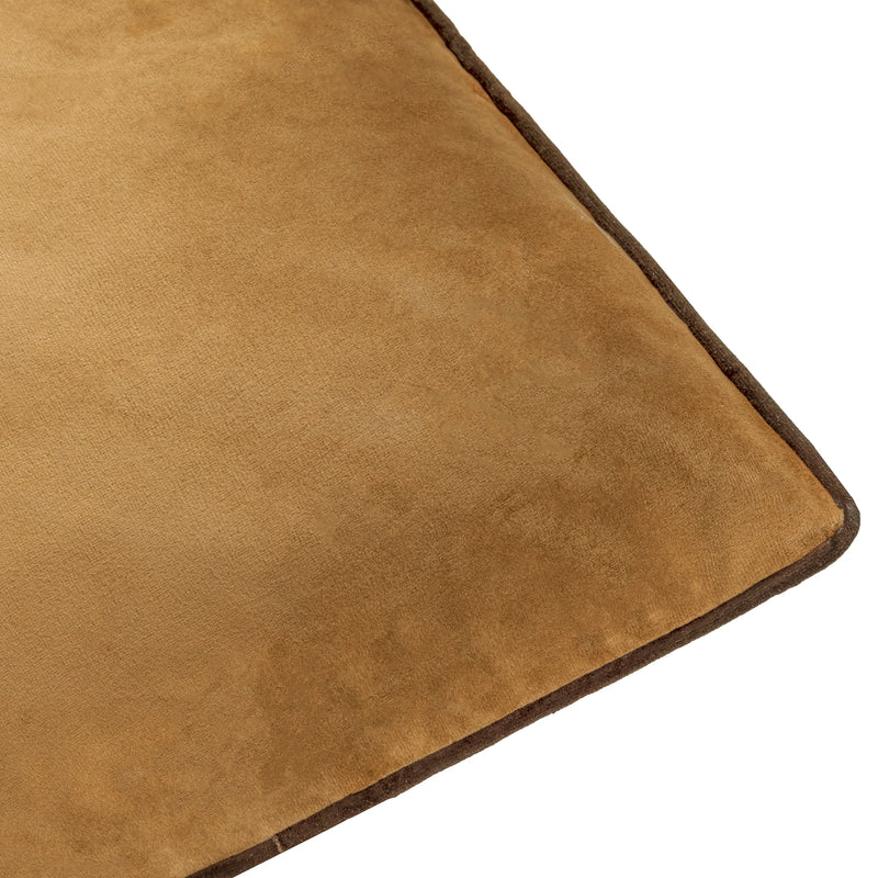 Caramel Brown Velvet Cushion 45x45cm