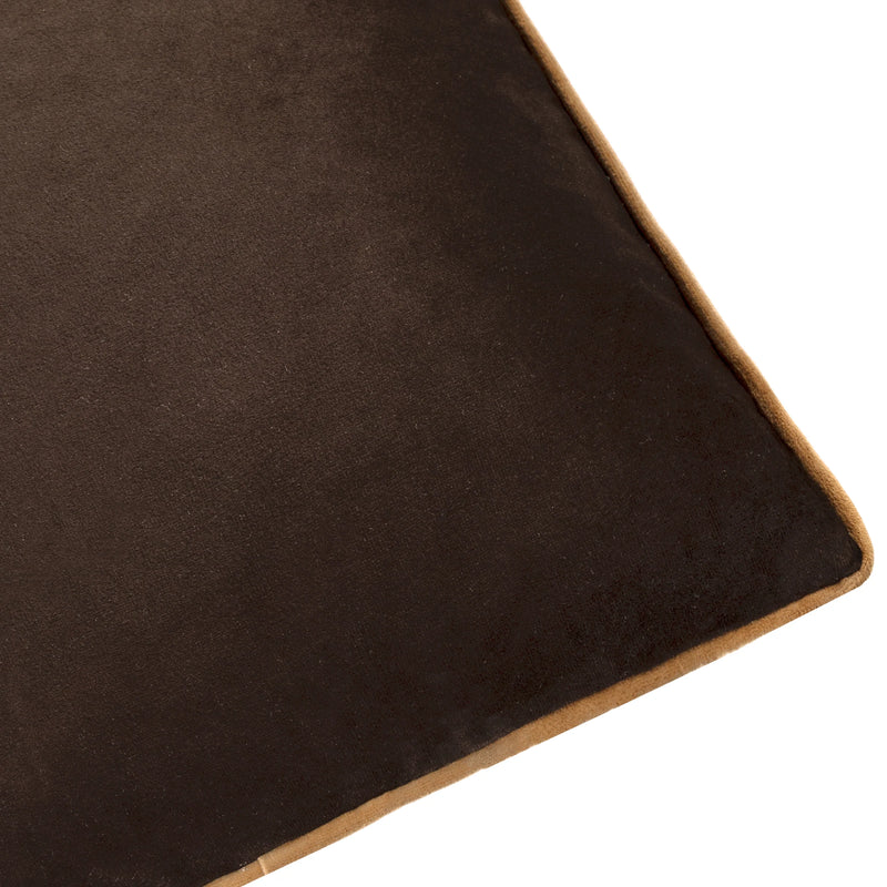 Chocolate/Caramel Velvet Cushion 45x45cm