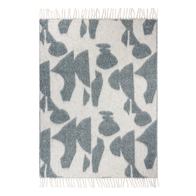 130x180cm Blue/Cream Abstract Throw