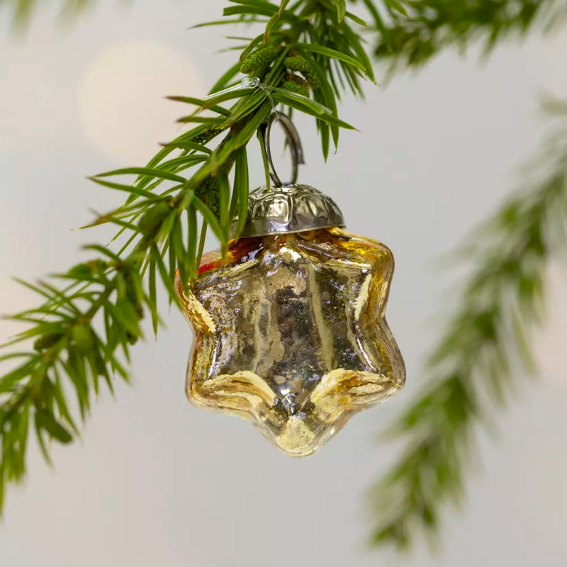 S/10 Gold & Silver Star Bauble