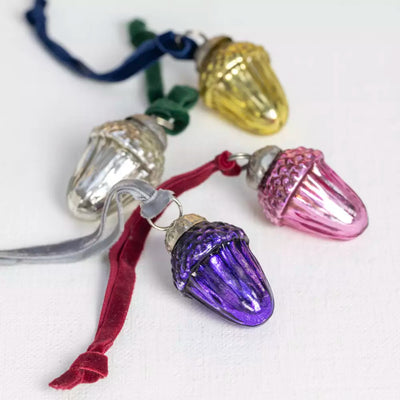 S/8 Multi Coloured Acorn Bauble