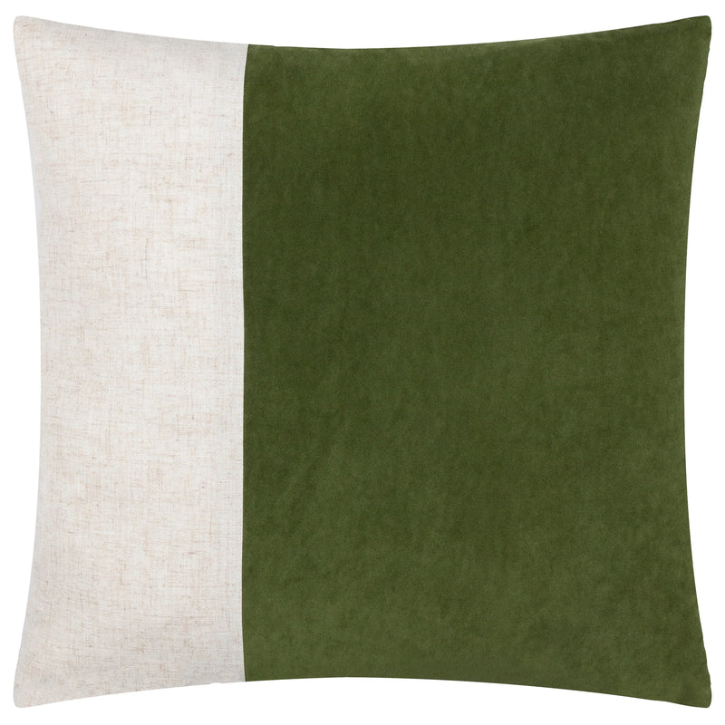 Olive Split Velvet Cushion