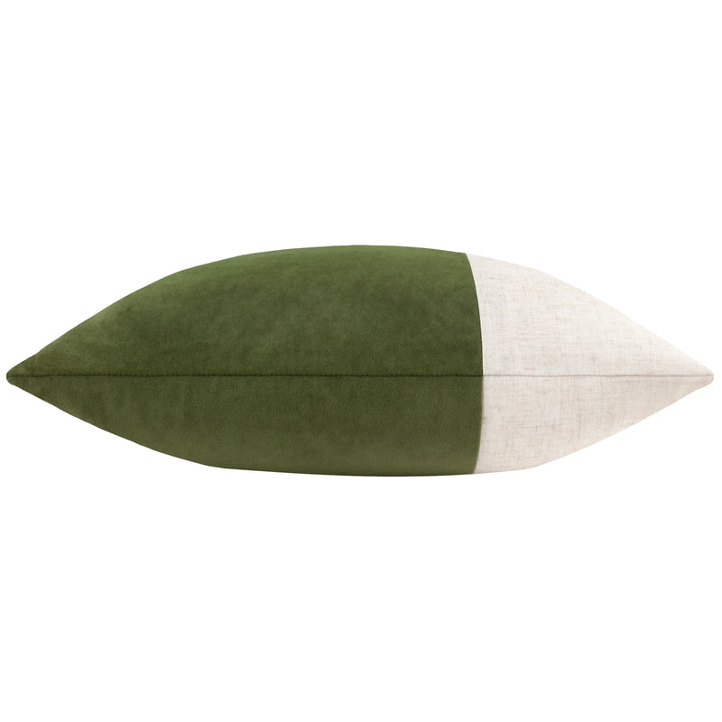 Olive Split Velvet Cushion