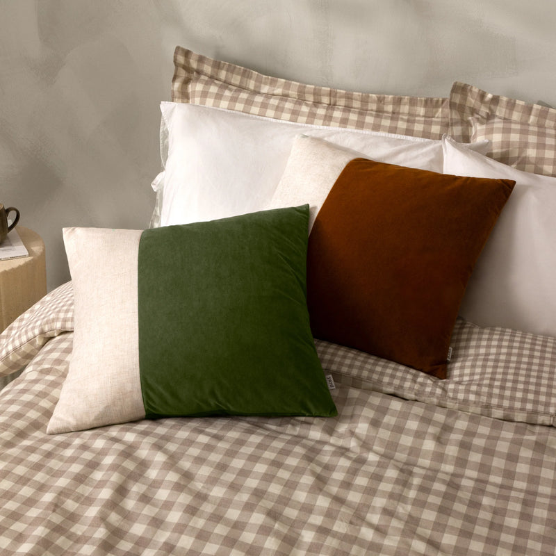 Olive Split Velvet Cushion