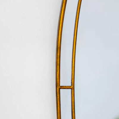 Antique Bronze Oval Mirror