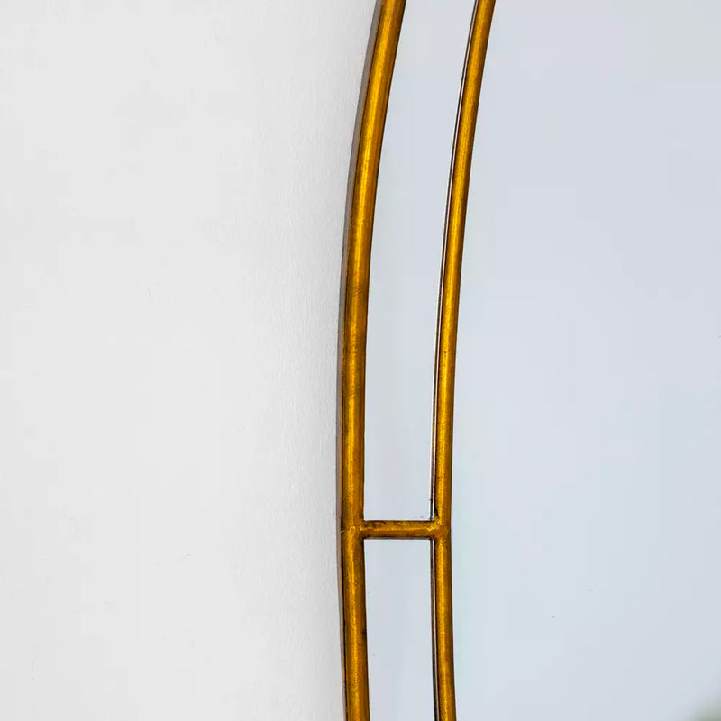 Antique Bronze Oval Mirror