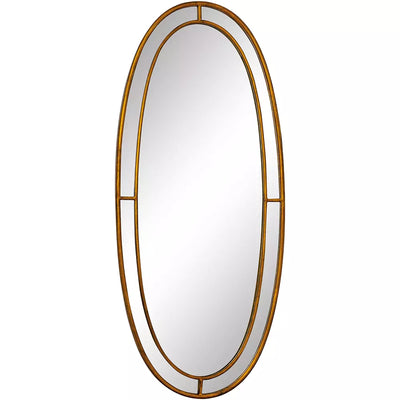 Antique Bronze Oval Mirror
