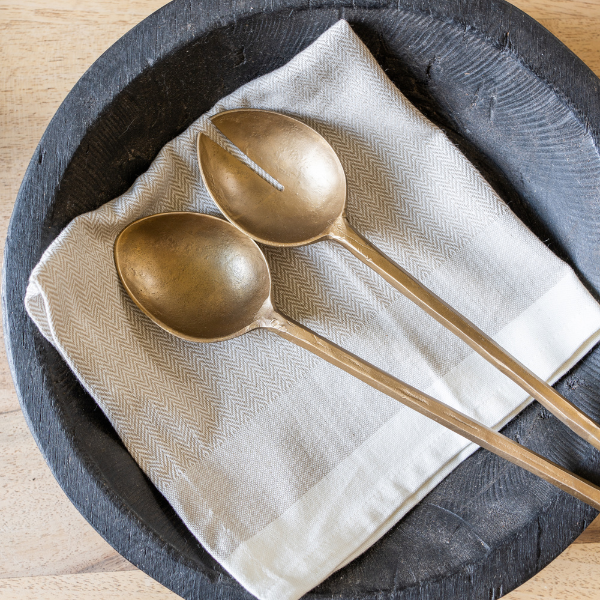 Forged Pair of Salad Servers