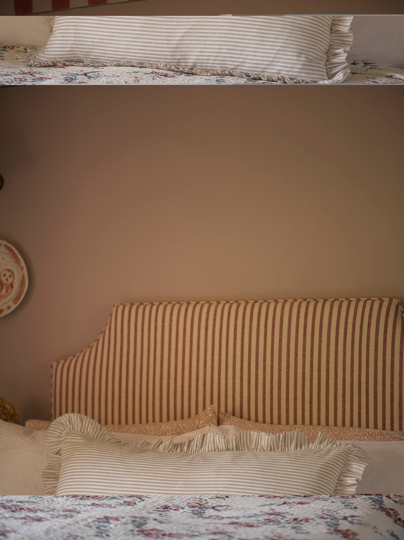 40x90cm Frill Edge Stripe Cushion