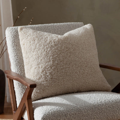 Natural Faux Sherling Cushion 45x45cm