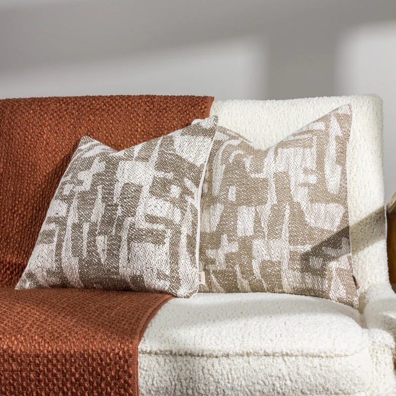 Taupe Jacquard Cushion 45x45cm