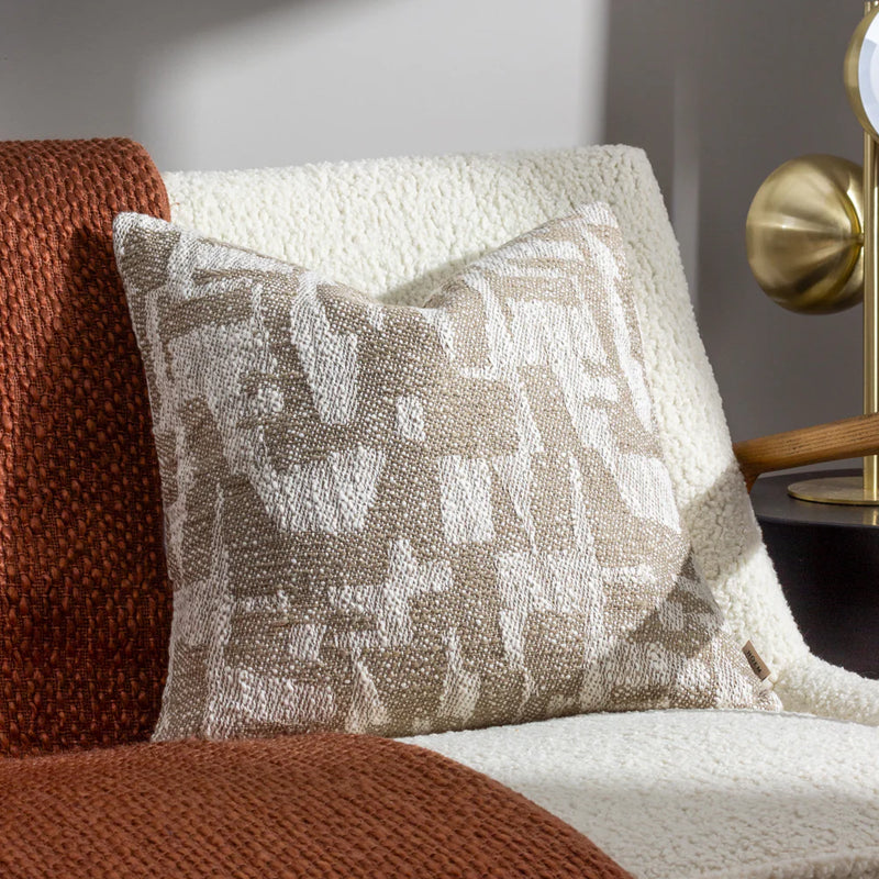 Taupe Jacquard Cushion 45x45cm