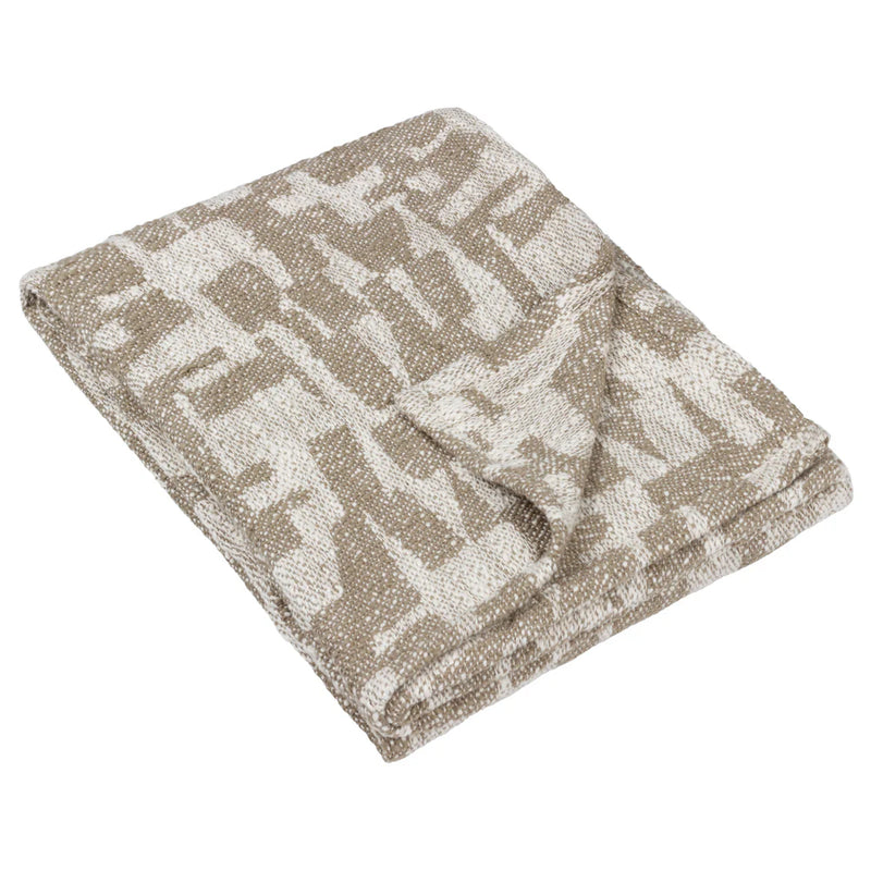 Taupe Jacquard Throw 130x180cm