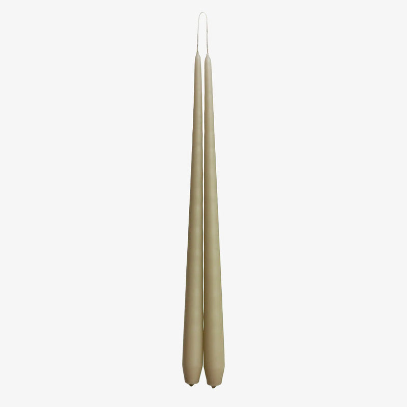 S/2 Olive Tapered Dinner Candles