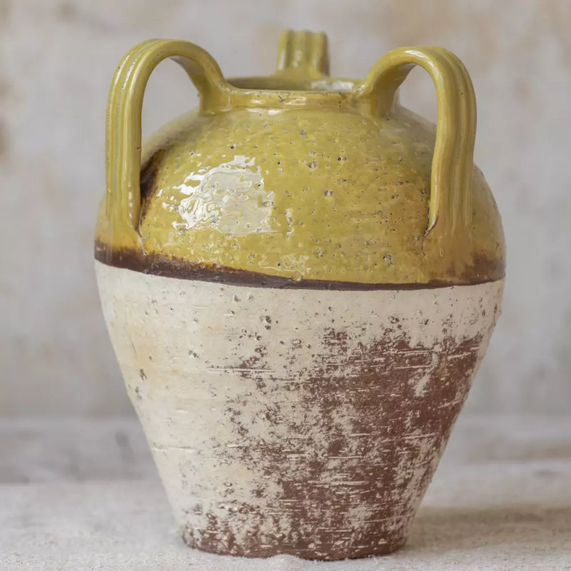 Mustard Vase With Handles