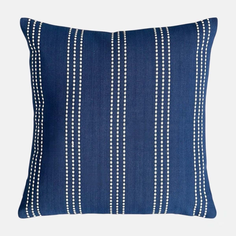 Navy Thin Striped Cushion 50x50cm
