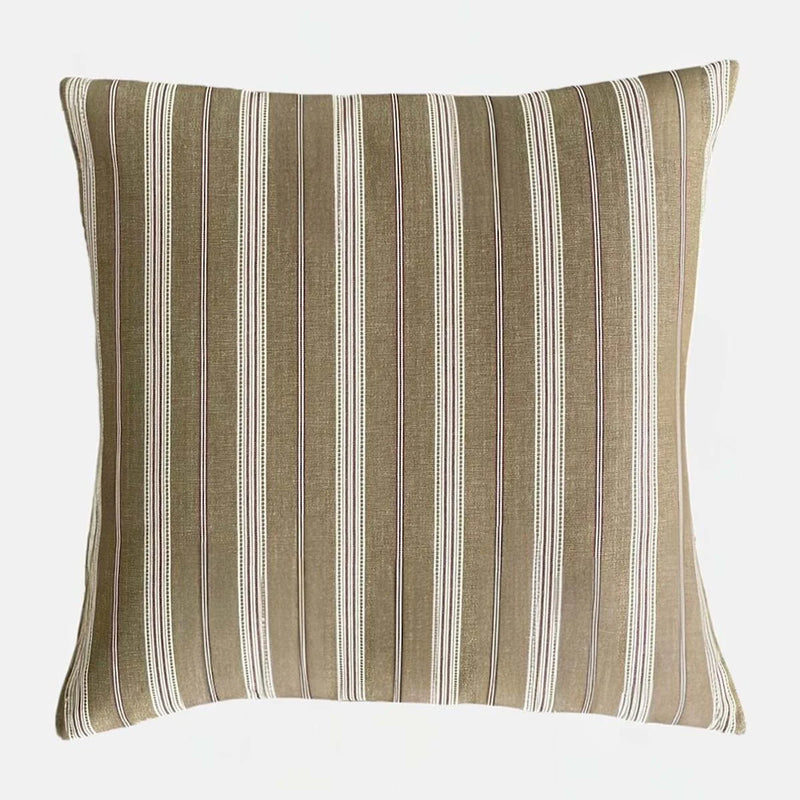 Pima Beige Stripe Cushion 50x50cm