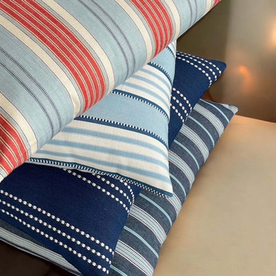 Navy Thin Striped Cushion 50x50cm