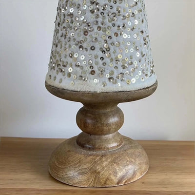 White Fabric Sequinned Tree