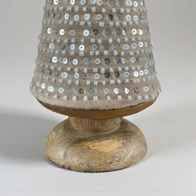 Natural Fabric Sequinned Tree