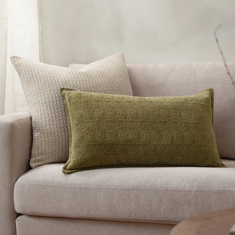 Textured Green Cushion 40x60cm
