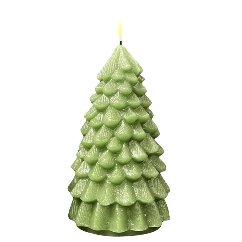 18cm LED Light Green Christmas Tree Candle