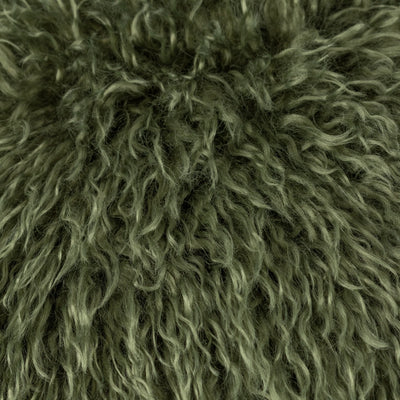 Khaki Faux Sheepskin Cushion 50x50cm
