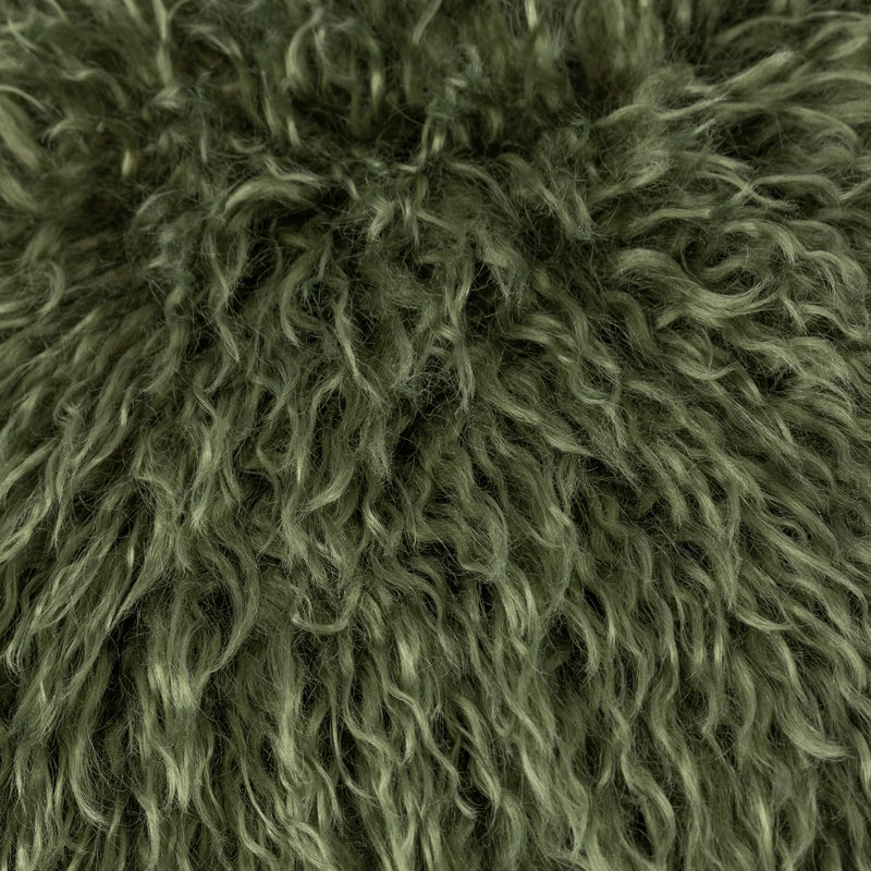 Khaki Faux Sheepskin Cushion 50x50cm