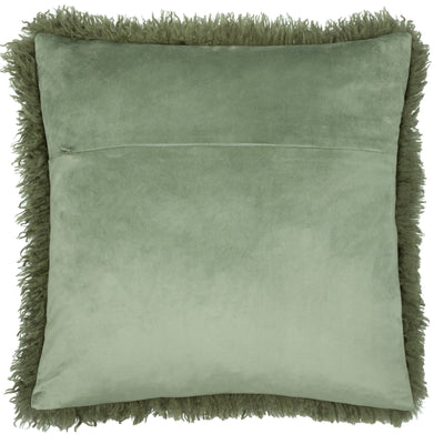 Khaki Faux Sheepskin Cushion 50x50cm