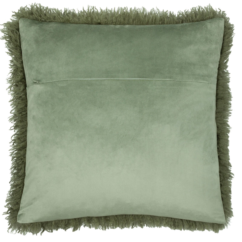 Khaki Faux Sheepskin Cushion 50x50cm