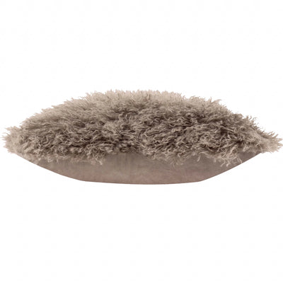 Brown Faux Fur Cushion 50x50cm