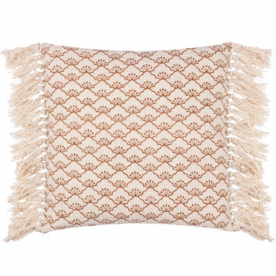 50x50 Cream/Pecan Tassel Cushion