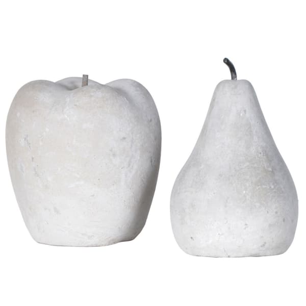 Cement Apple & Pear Set