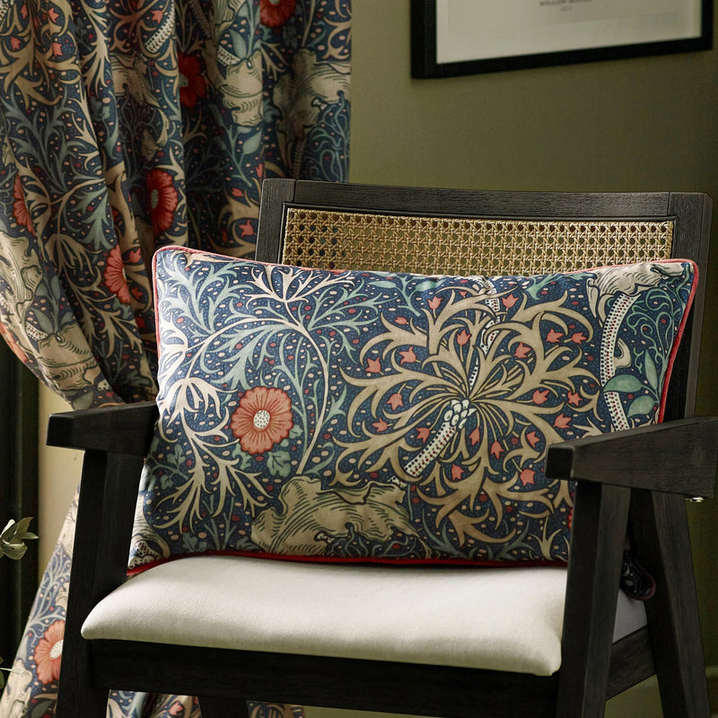 Blenheim Printed Indigo Cushion