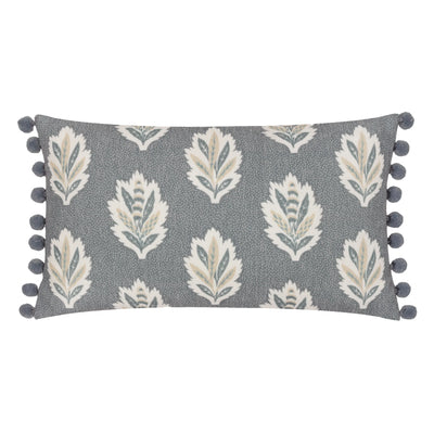 Blue Leaf Printed Cushion 30x50cm