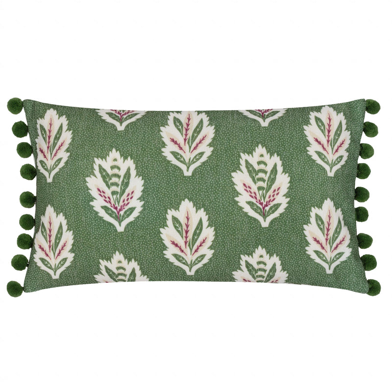 Green Leaf Printed Cushion 30x50cm