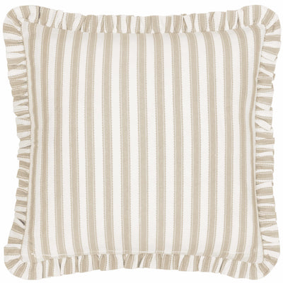 Sage Green Leaf Ruffle Cushion 50x50cm