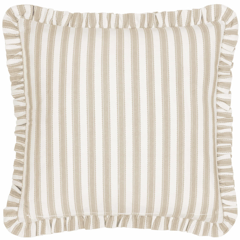 Sage Green Leaf Ruffle Cushion 50x50cm