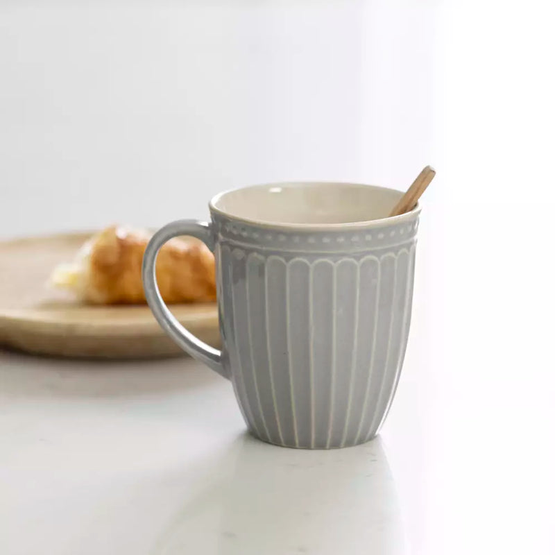 Grey Penny Stoneware Mug