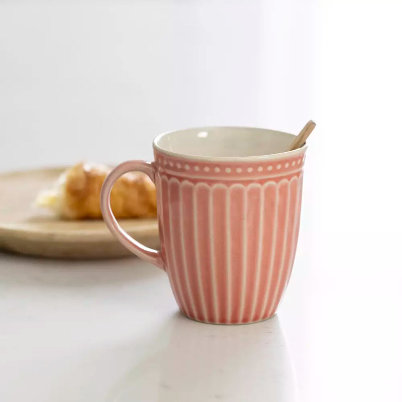 Coral Penny Stoneware Mug