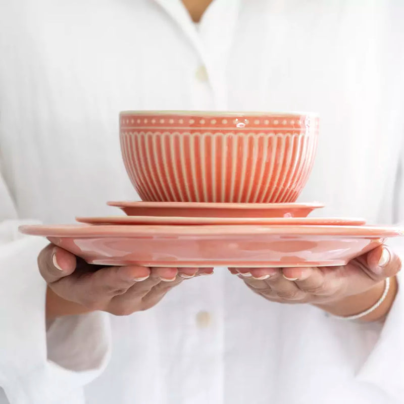 Coral Penny Stoneware Side Plate