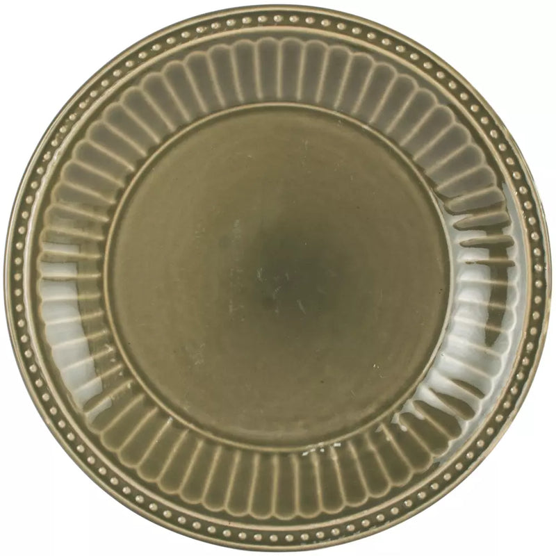 Green Penny Stoneware Side Plate