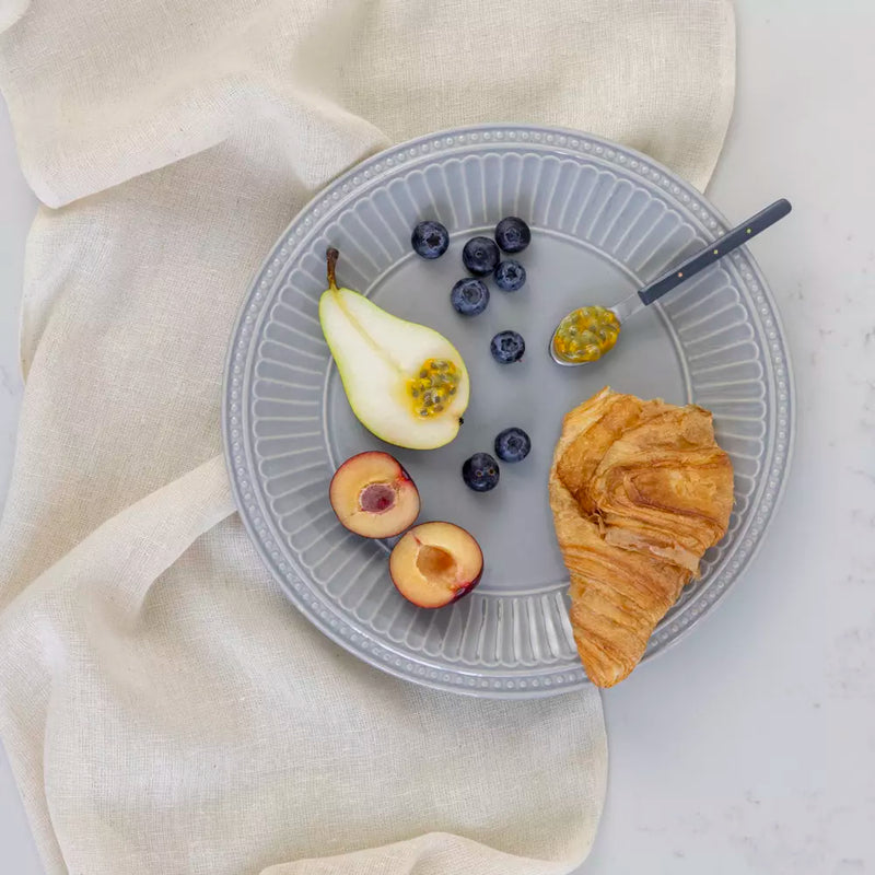 Grey Penny Stoneware Dinner Plate